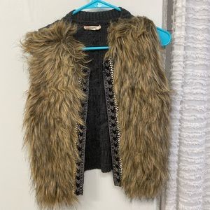Miss Me faux fur vest